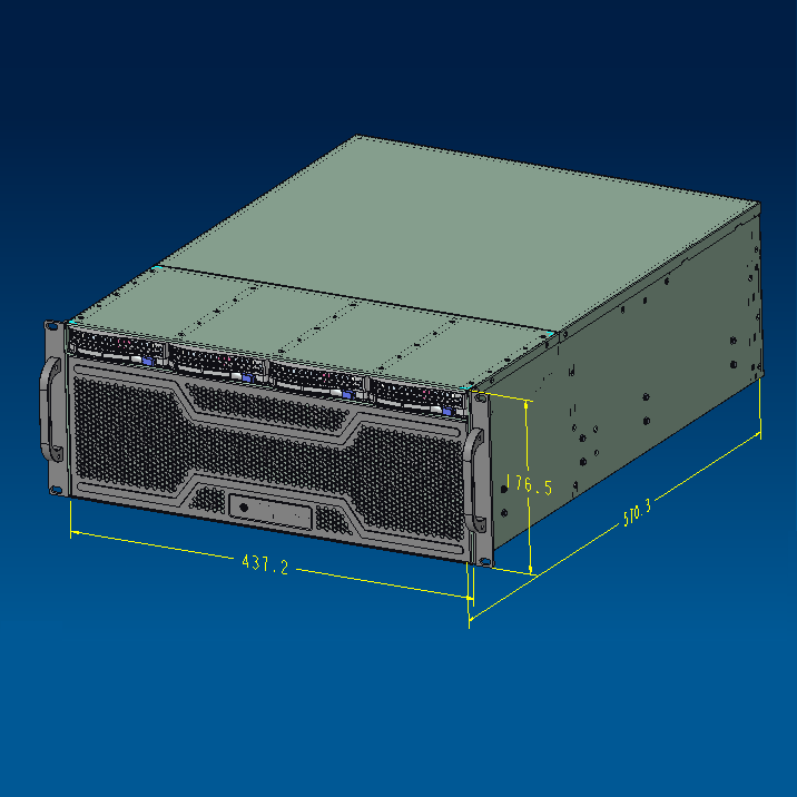 8 Gpu 4U Server Chassis - Стойка 4U 4 отсека Серверный корпус