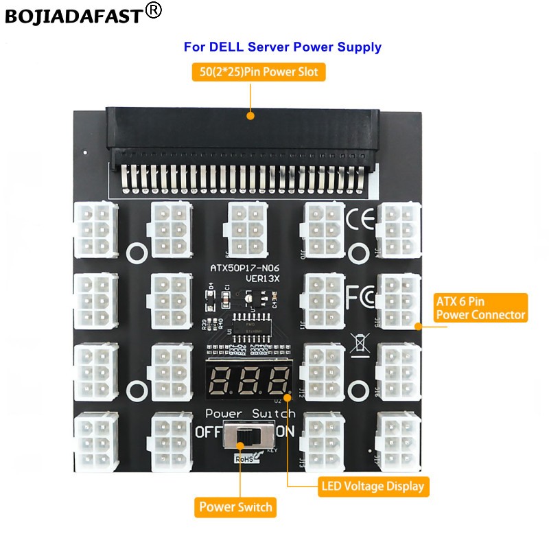Плата-адаптер (разветвитель) п – обзор и цена 2400W Server Psu Breakout Board
